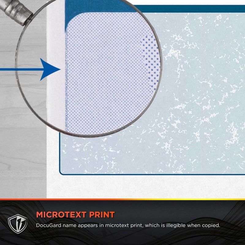 DocuGard Blue/Green Premier Prismatic Bottom High Security Check Paper - QuickBooks & Laser/Inkjet Printer Compatible - 13 Security Features - 500 Blank Business Checks (04537) - Image 5